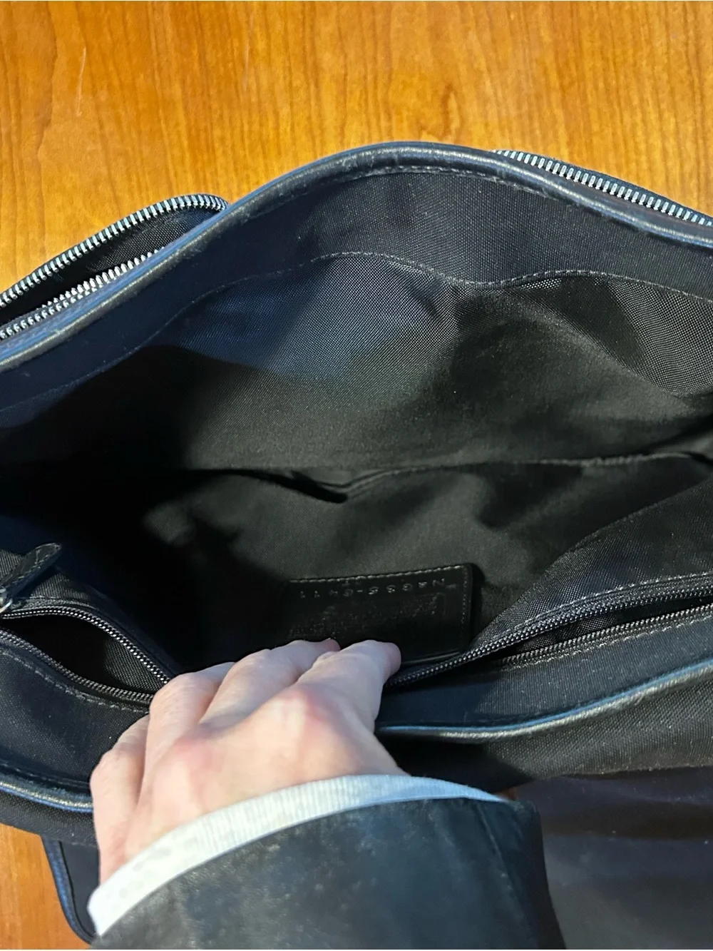 Coach Black Ballistic Nylon and Leather Messenger Laptop Bag G35-6411